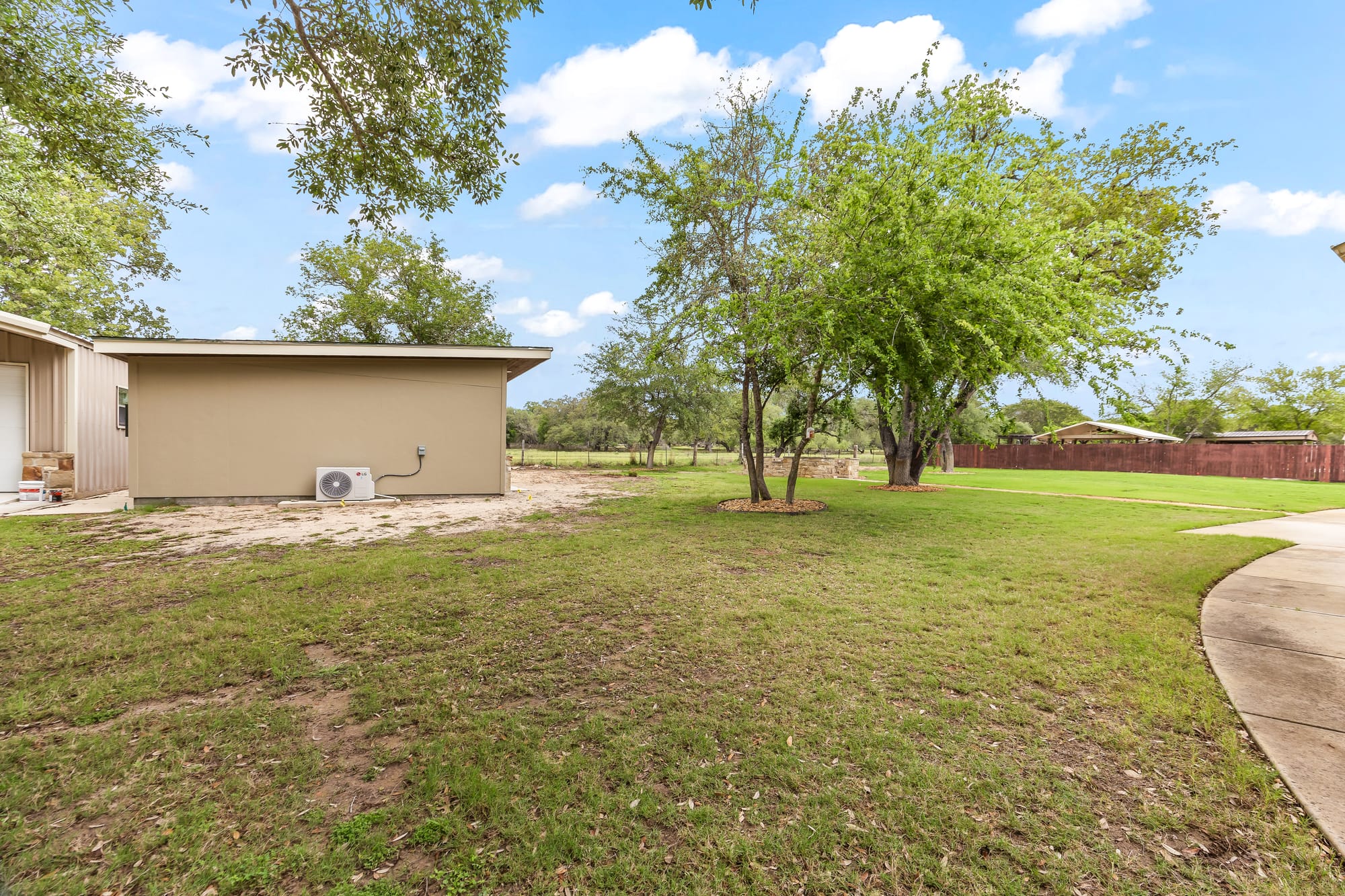 Side view from the yard